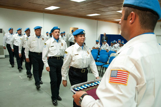 19 policiers américains de la MINUSTAH reçoivent la Médaille des Nations Unies