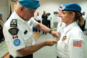 19 policiers américains de la MINUSTAH reçoivent la Médaille des Nations Unies