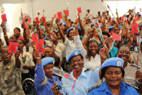 8 mars: les femmes policières d’Haïti et des Nations Unies à l’honneur
