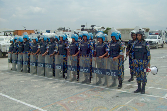 Rencontre avec les femmes policières du Bangladesh en Haïti