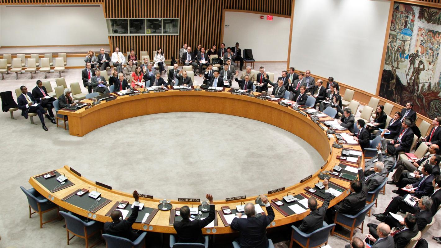 The Security Council as Members unanimously adopt resolution 2070 (2012), extending the mandate of the UN Stabilization Mission in Haiti (MINUSTAH) by one year, until 15 October 2013. A wide view of the Security Council