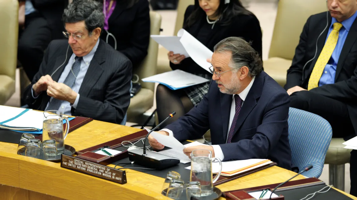 Mariano Fernández, Special Representative of the Secretary-General for Haiti and Head of the UN Stabilization Mission in Haiti (MINUSTAH), presents the Secretary-General’s latest report on the situation in the country.