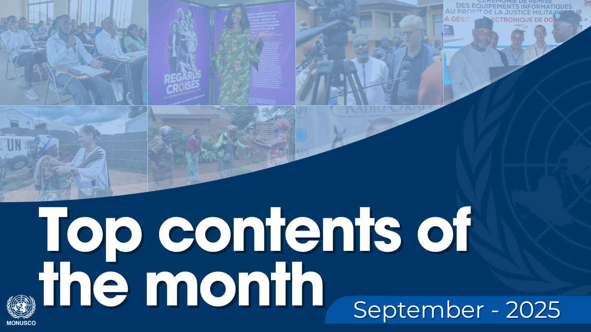 A graphic card reading 'Top contents of the month'.