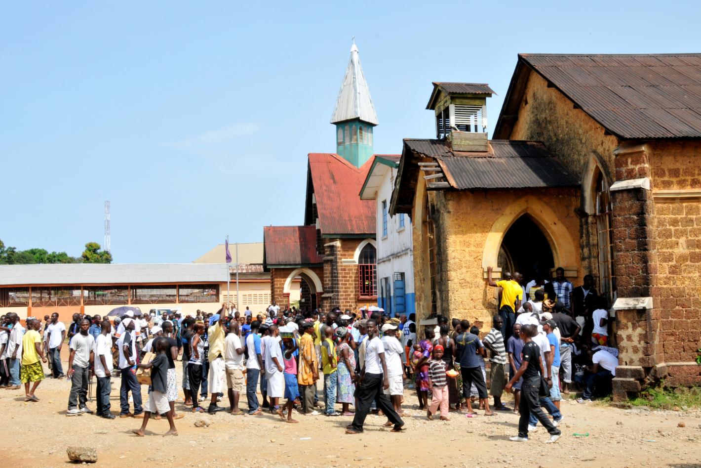 Sierra Leoneans take to the polls in Freetown, the capital of the West African nation, to vote in the third presidential and parliamentary elections since the end of civil war in 2002.
