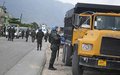Grève de policiers en début de semaine : les Casques bleus et policiers de la MINUSTAH ont renforcé leur présence en appui aux pouvoirs publics haïtiens.